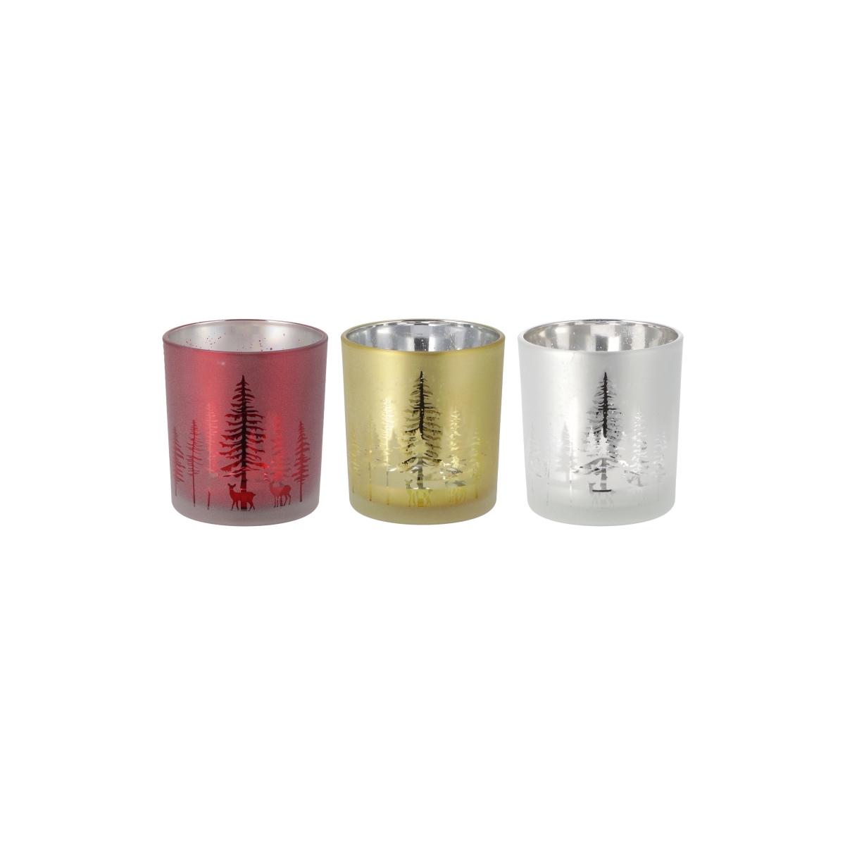 Porta tealight in vetro d7,5 x h8 cm