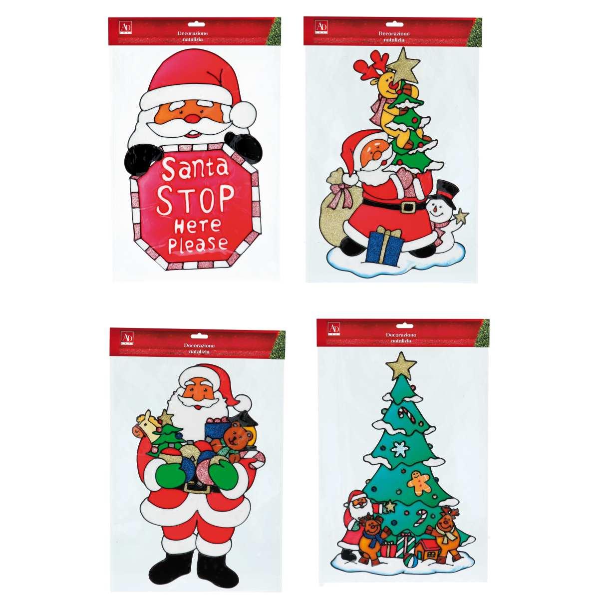 Decorazione adesiva in pvc natalizia 32x47 cm