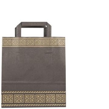 Shopper in carta h.45 x l.32 x p.17 cm fantasia atene manico piatto
