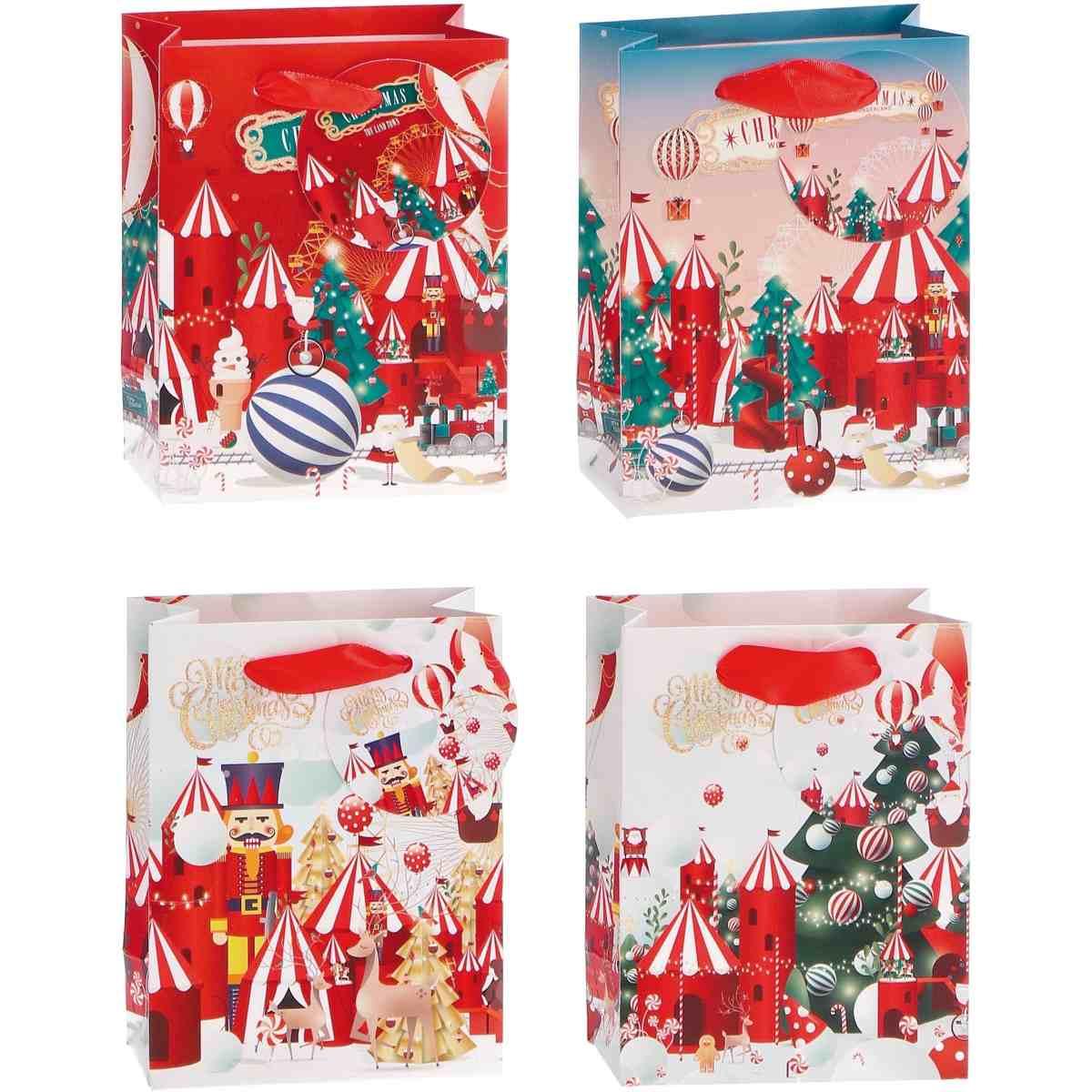 Shopper in carta natalizia 12 x 7 x h15 cm