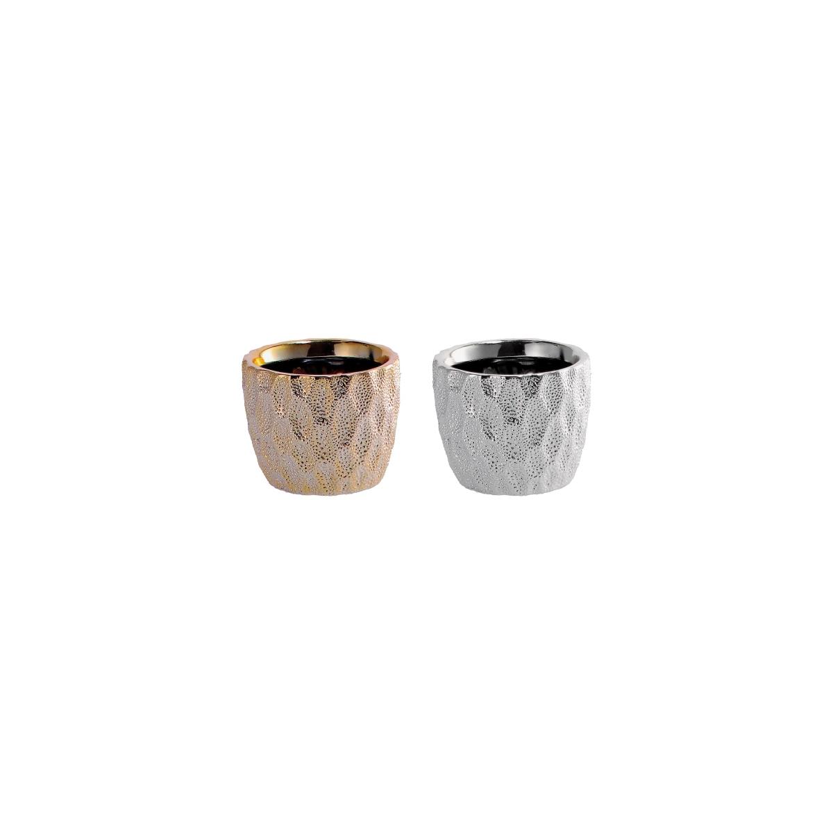 Vaso in ceramica natalizio d7,5 x h6 cm