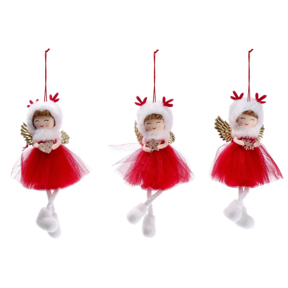 Decorazione per albero modello fatina 7 x 10 x h18 cm