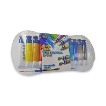 Astuccio da 12 pezzi di tempera tubo da 12 ml.