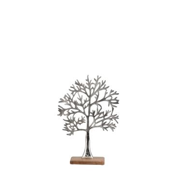 Decorazione in metallo modello albero con base in legno 34 x 9 x h47 cm<br />