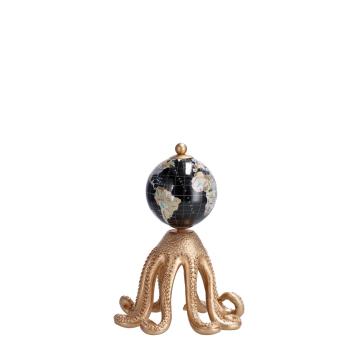 Decorazione in resina modello polpo con mappamondo d15,5 x h21,5 cm