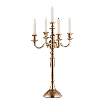 Candeliere in metallo Golden 5 fiamme d36 x h60 cm