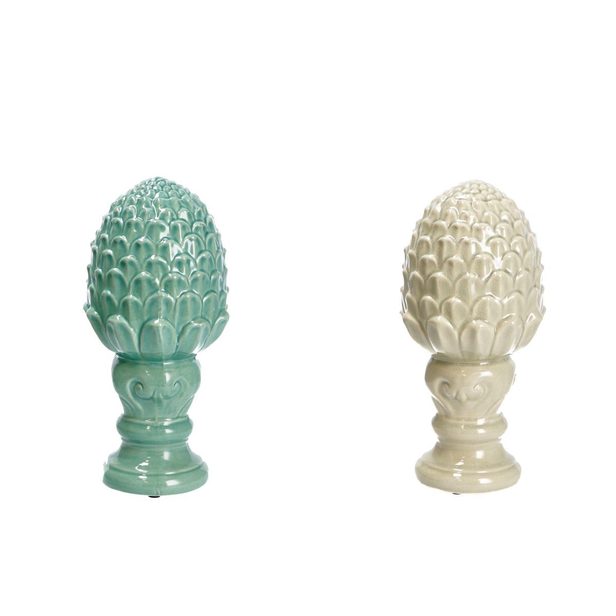 Decorazione in ceramica mod. pigna 14 x h31 cm