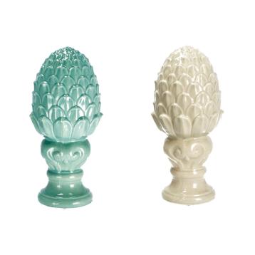 Decorazione in ceramica mod. pigna d17 x h36 cm