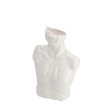 Busto in ceramica per decorazione modello uomo 24,5 x 14 x h35,5 cm