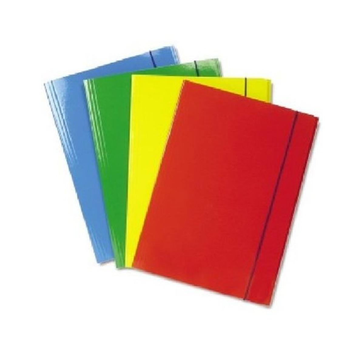 Cartelline 3 lembi con elastico vari colori