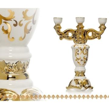 Candeliere oro vittoria con scatola giardini di marzo