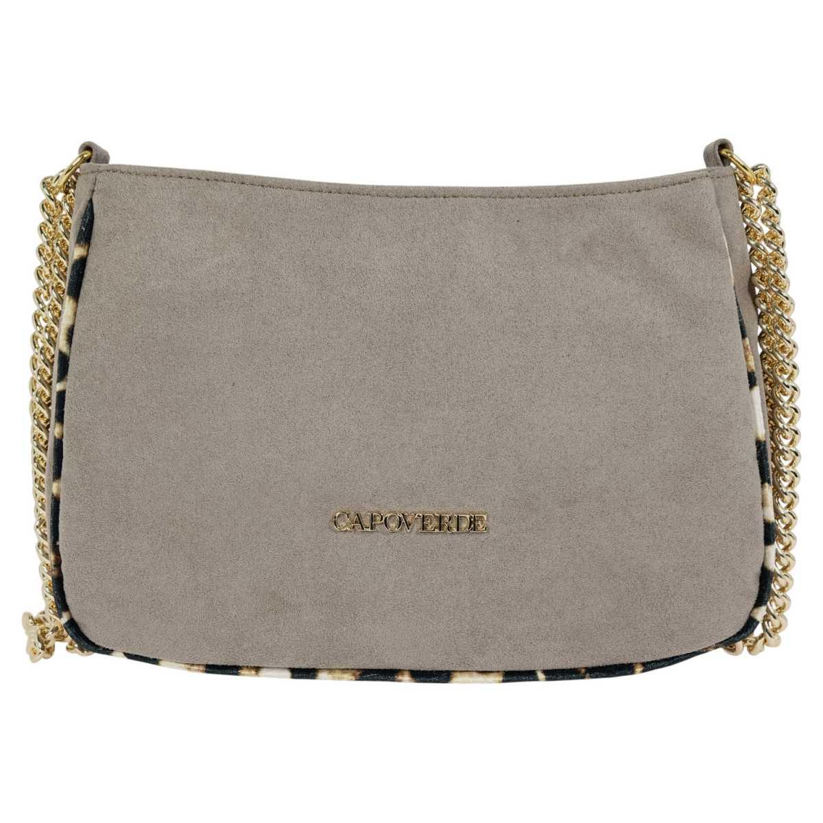 Borsetta donna in camoscio e leopardo Capoverde Made in Italy