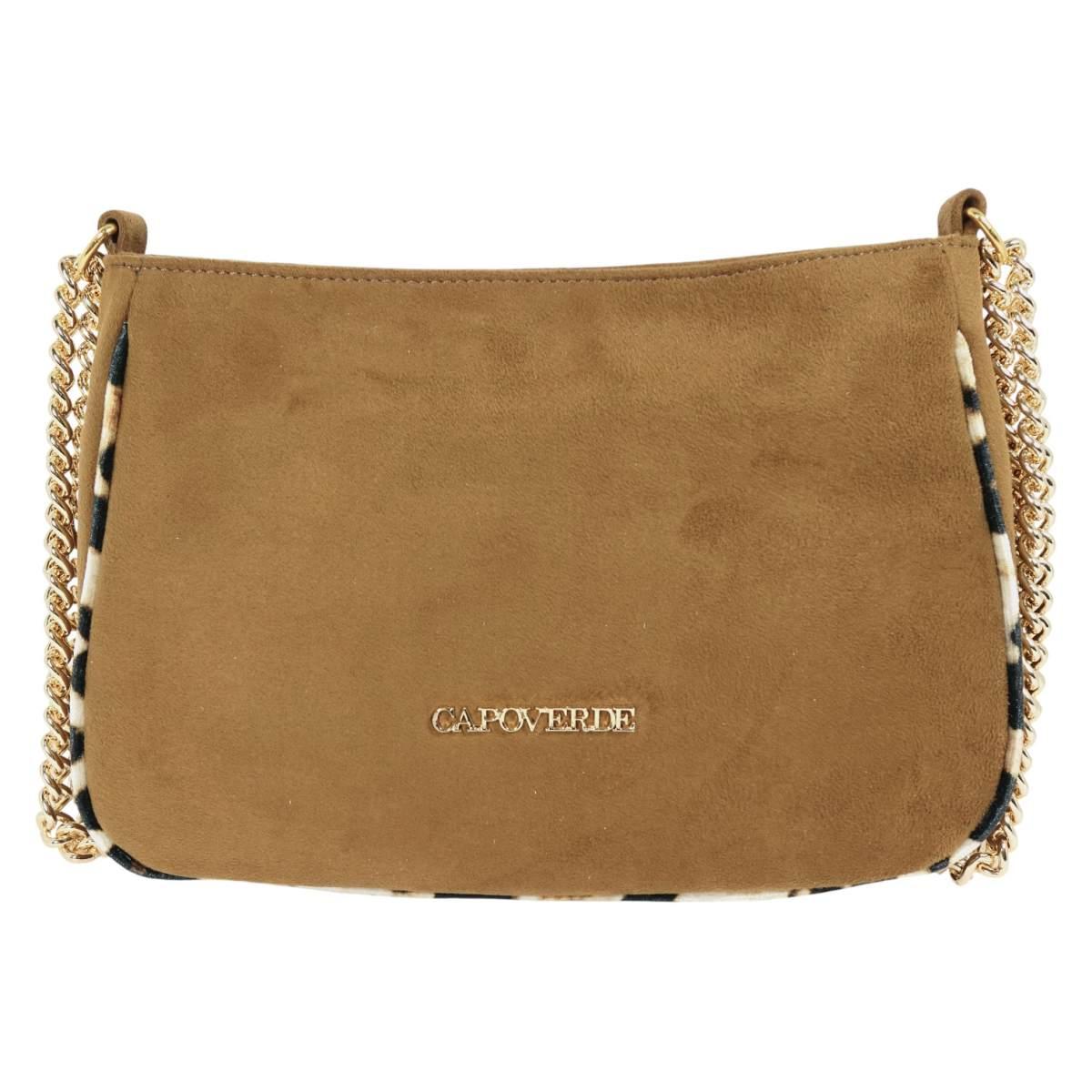 Borsetta donna in camoscio e leopardo Capoverde Made in Italy