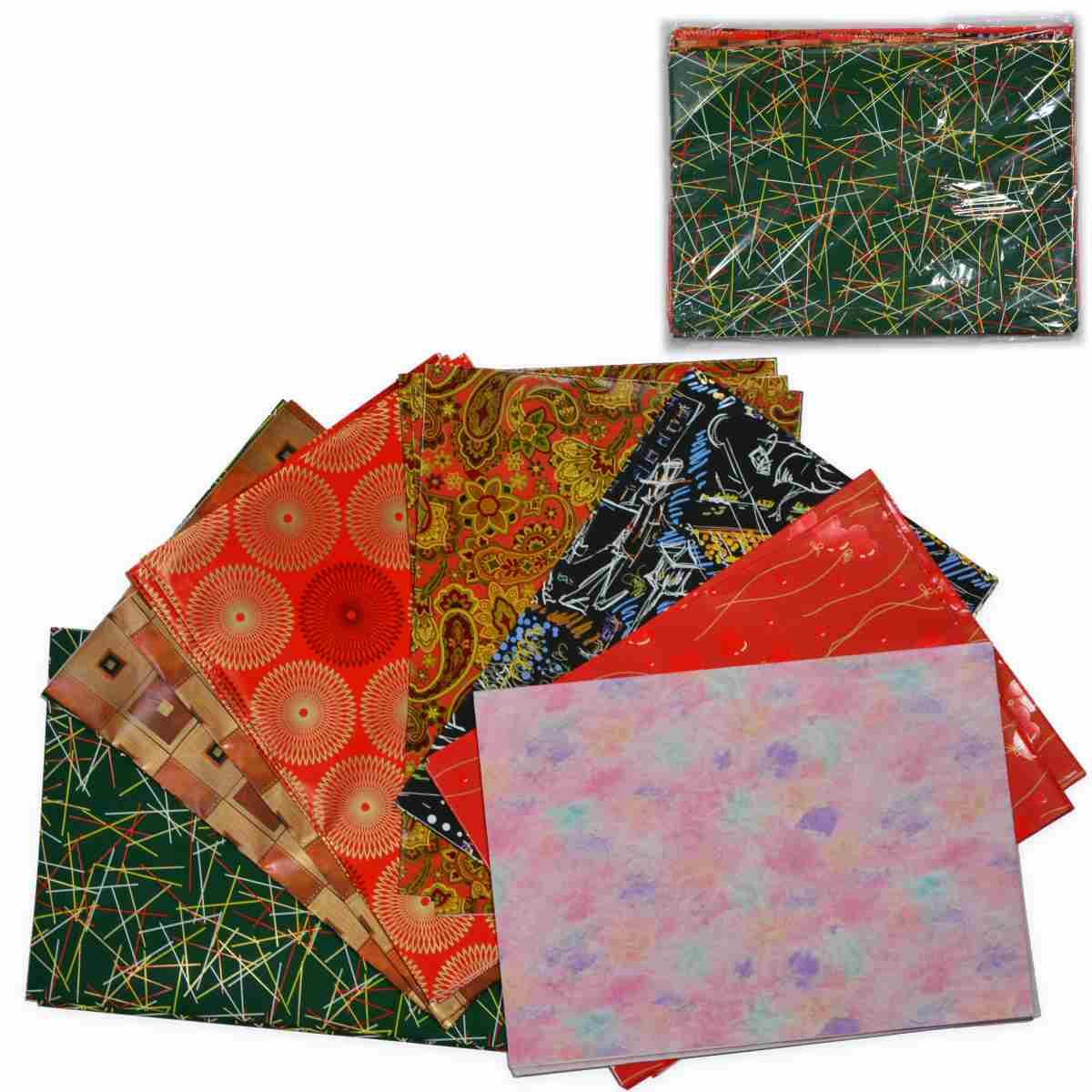 25 Fogli carta regalo fantasia generica assortita 70 x 100 cm.