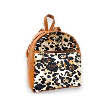 Zainetto donna in velluto e leopardo Capoverde Made in Italy