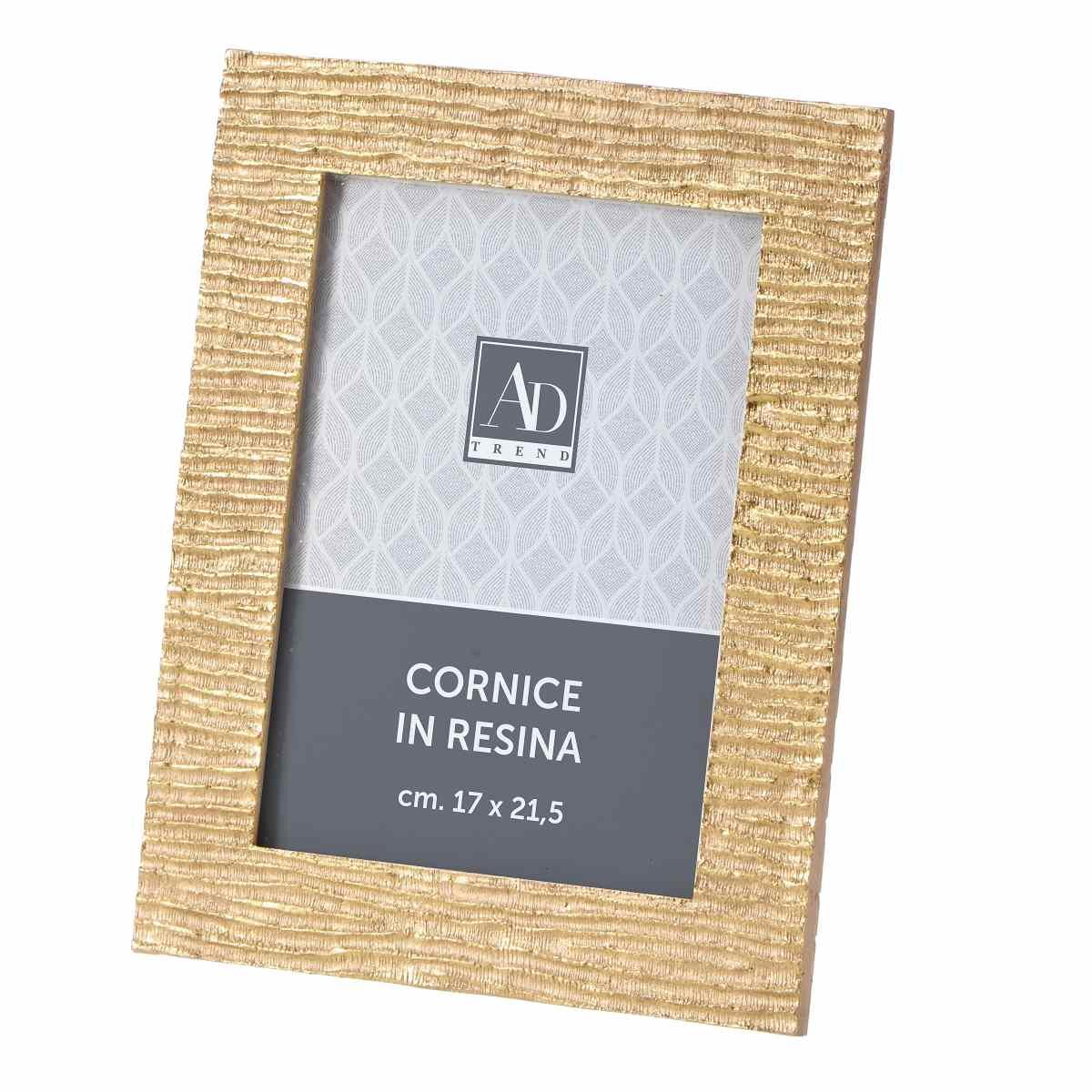 Cornice in resina oro 17x21,5 cm