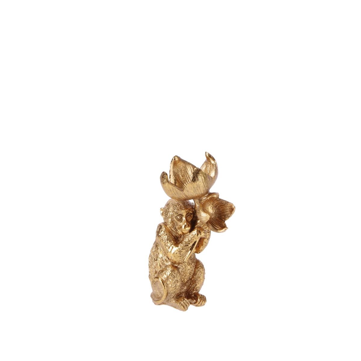 Decorazione in resina modello scimmia 6,5 x 11 x h18,5 cm