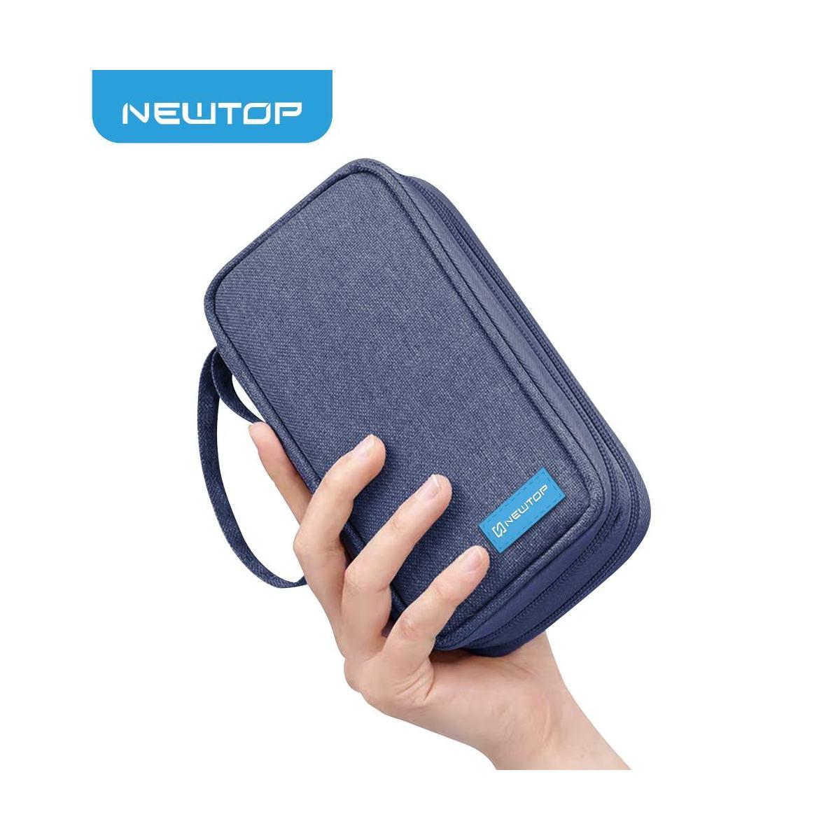 Borsa accessori elettronici blu per smartphone e altro Newtop