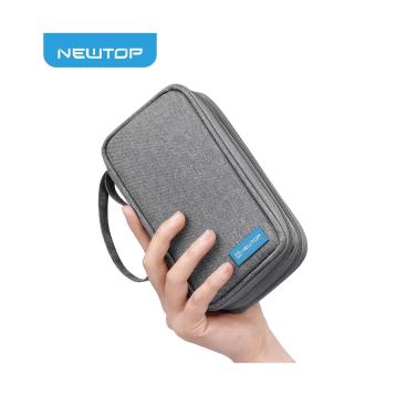 Borsa accessori elettronici grigio per smartphone e altro newtop