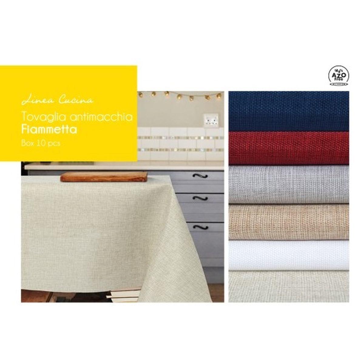 Tovaglia antimacchia Fiammetta bordeaux 140x180 cm