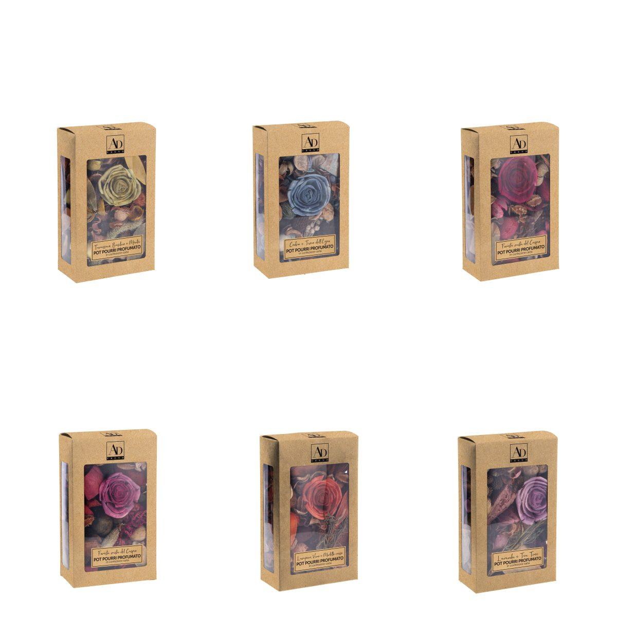Pot pourri profumato in confezione pvc e carta gr.190