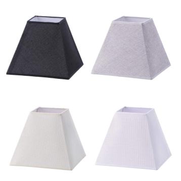 Paralume in tessuto base rettangolare per lampada con attacco E14 25,5x12,5x h.21 cm