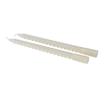 Set 2 candele spirale avorio 30 cm