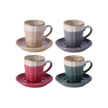 Servizio da caffè in ceramica Jill per 2 persone