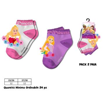 Calzini mini 2 paia disney princess