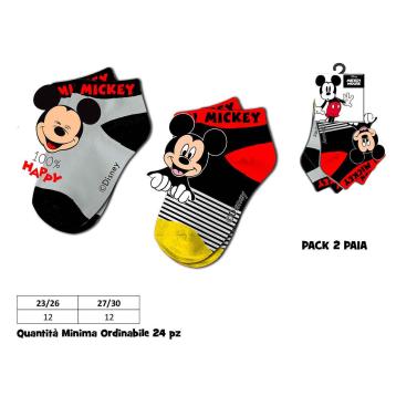 Calzini mini 2 paia mickey