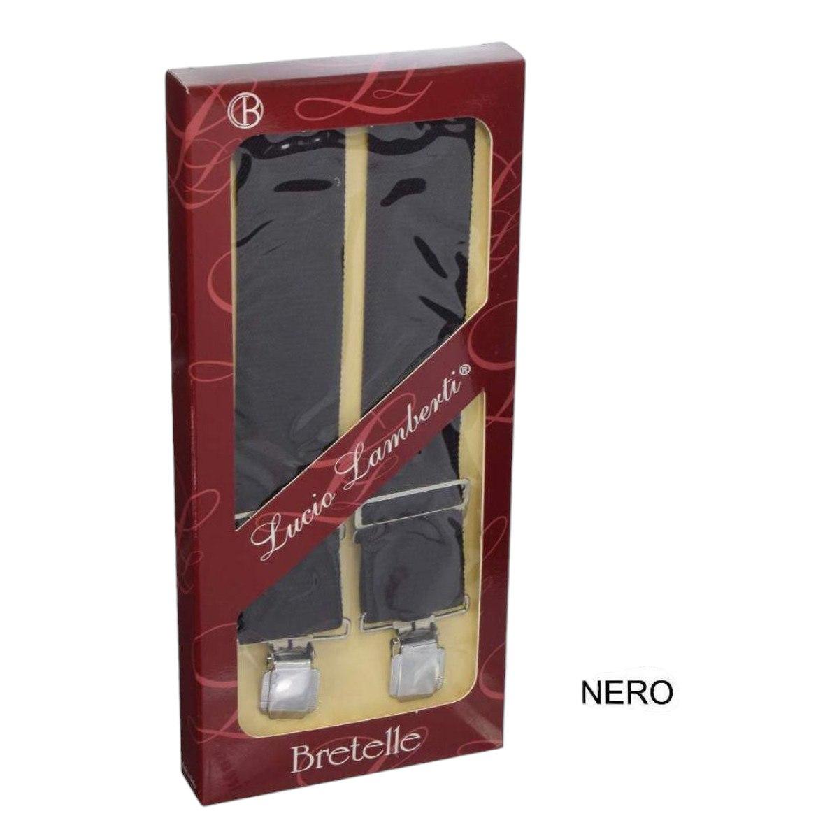 Bretelle uomo in box extra size tinta unita 130 cm Made in Italy