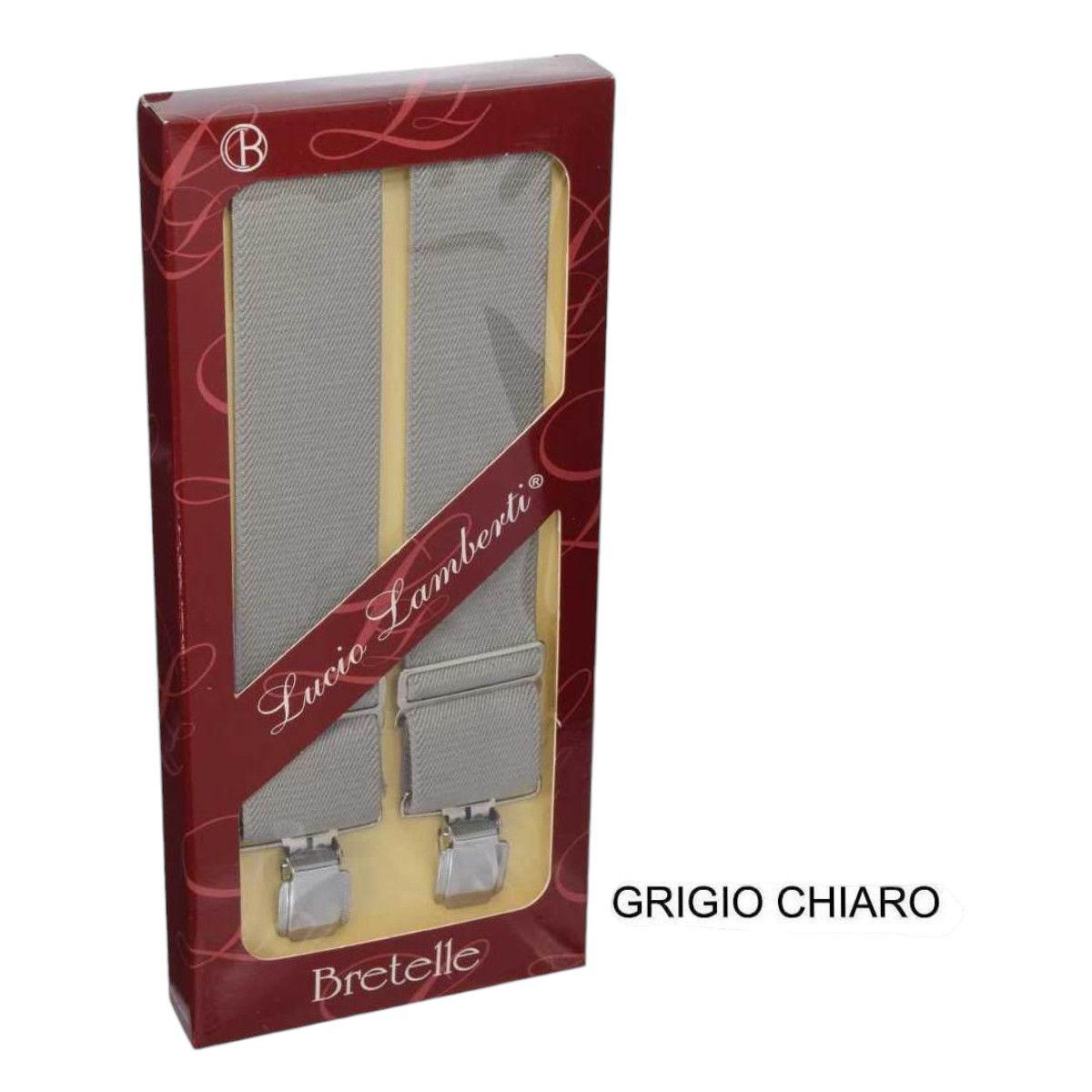 Bretelle uomo in box extra size tinta unita 130 cm Made in Italy