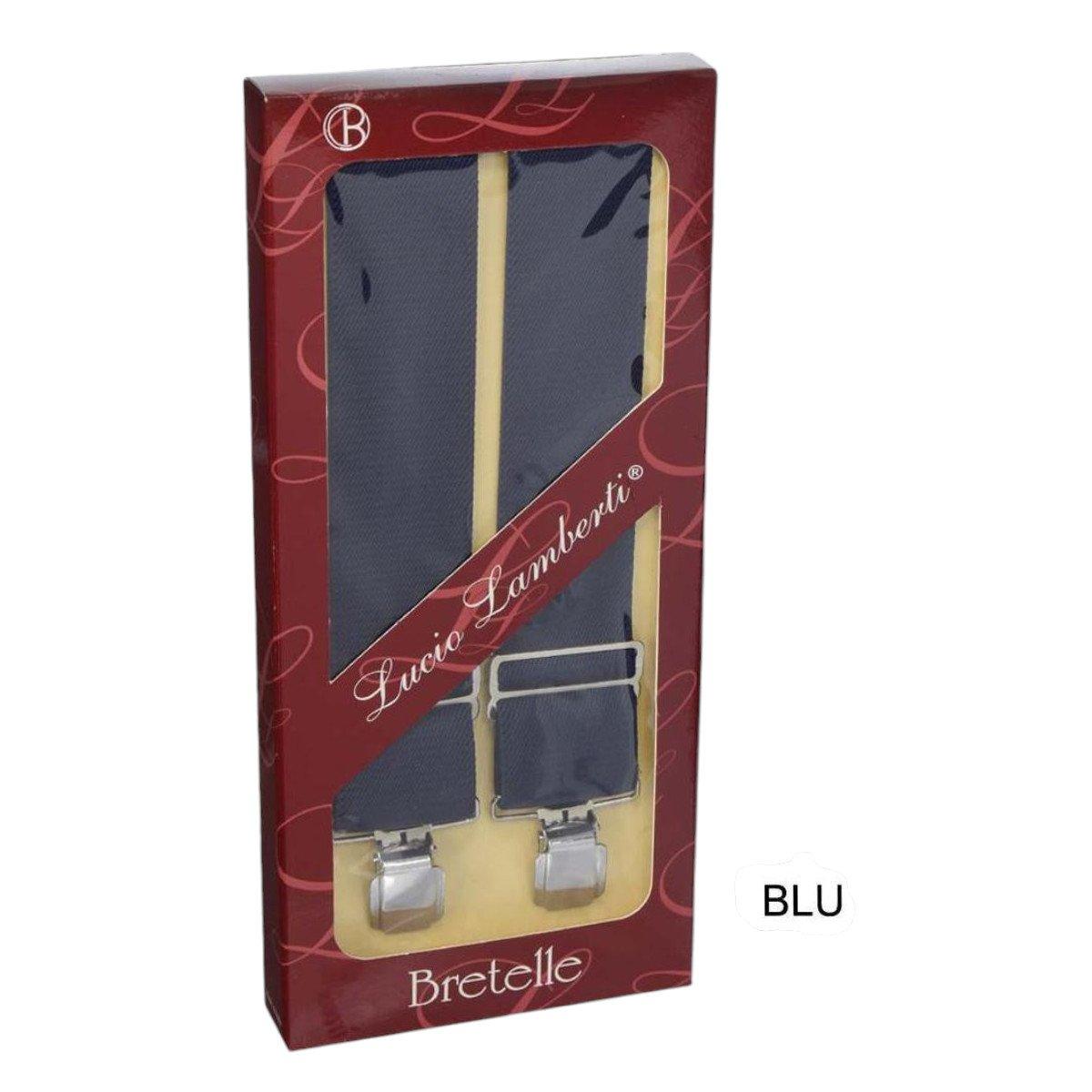 Bretelle uomo in box extra size tinta unita 130 cm Made in Italy