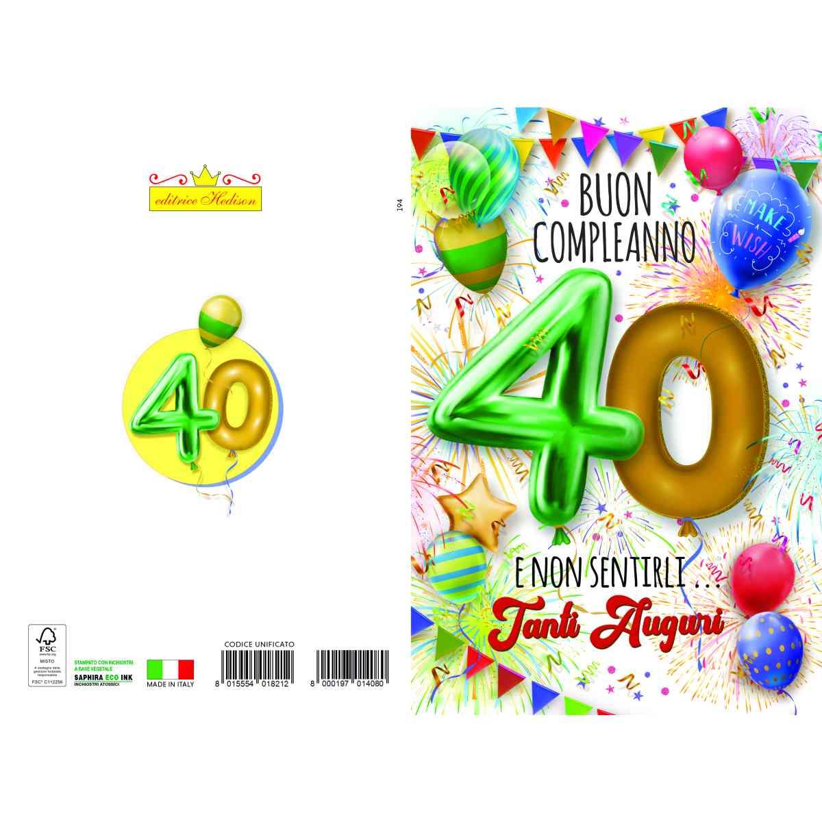 Biglietti auguri buon compleanno numeri