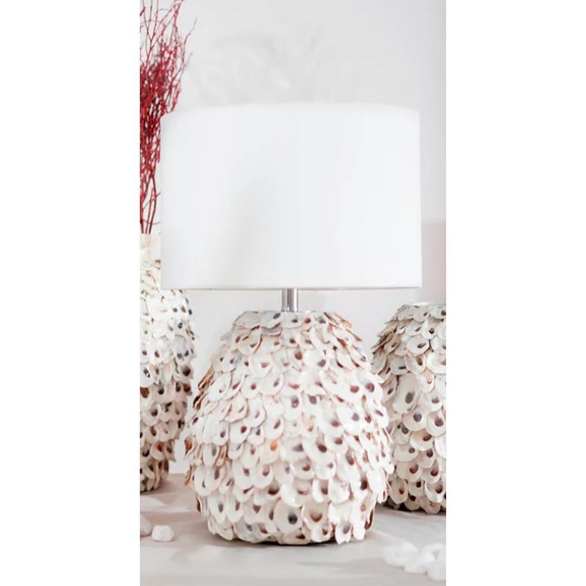 Lampada in bamboo e conchiglie Riviera 87674 25 x 25 cm