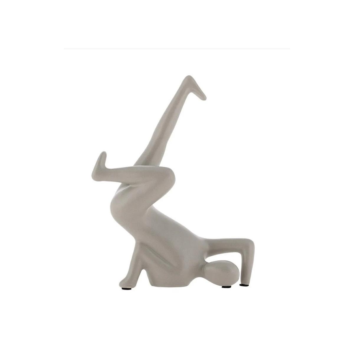 Statua schiena a terra Gym tortora 84925 17x7x23 cm