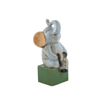 Elefante su cubo Vetiver 81344 14,5x13x29,5 cm