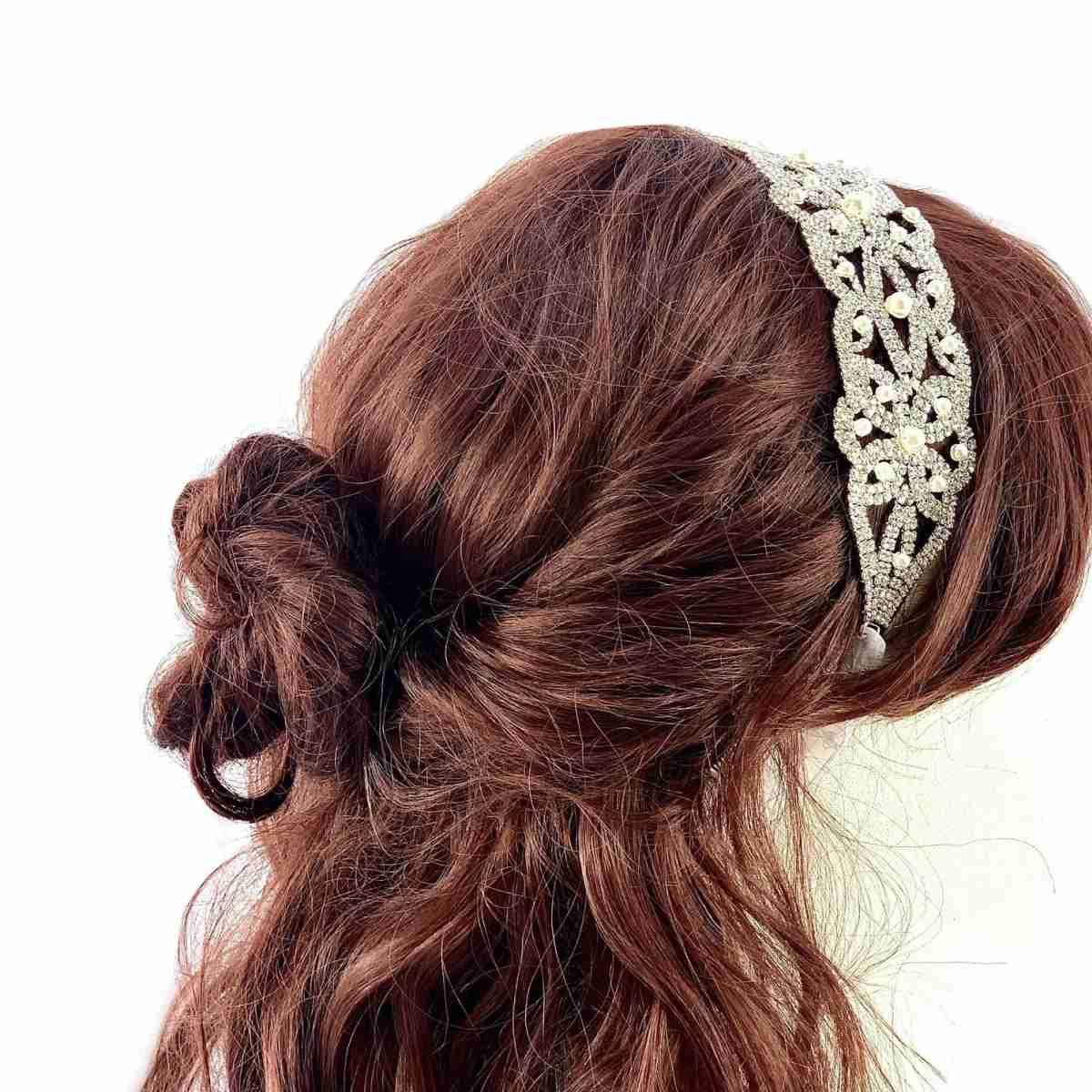 Fascia perle e strass C63