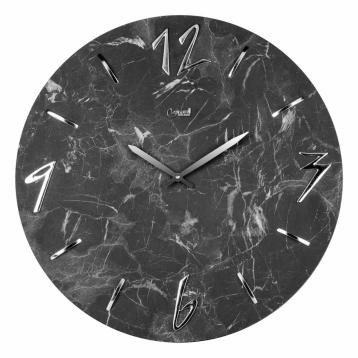 Orologio da parete al quarzo nero diametro 50cm