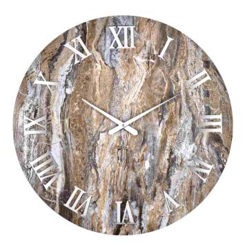 Orologio da parete al quarzo marmo breccia aurora diametro 70 cm