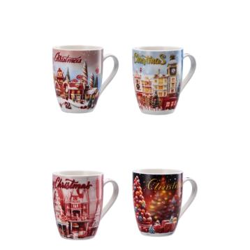 Tazza mug natalizia in ceramica d8 h10,5cm