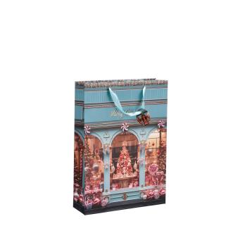 Shopper in carta natalizia 33x10h46cm