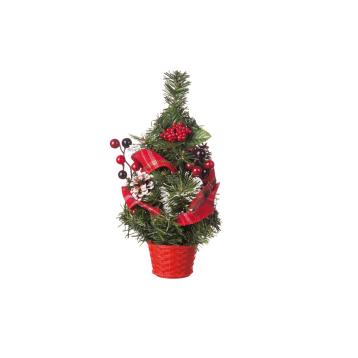 Alberello di Natale con nastro d17xh31,5 cm