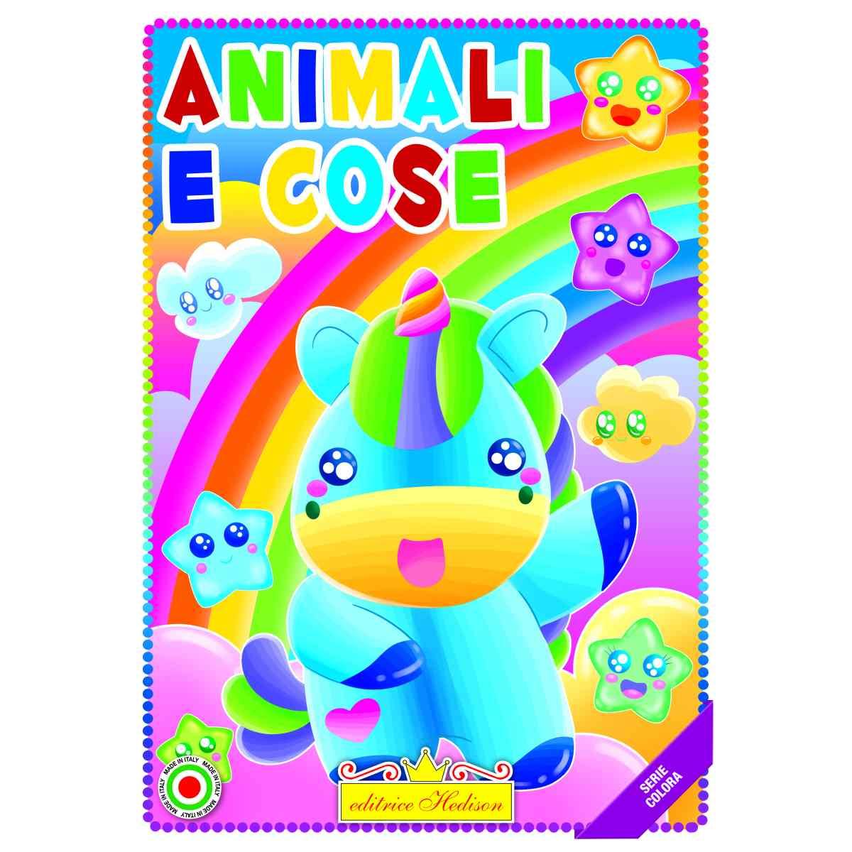 Libro da colorare animali e cose serie colora