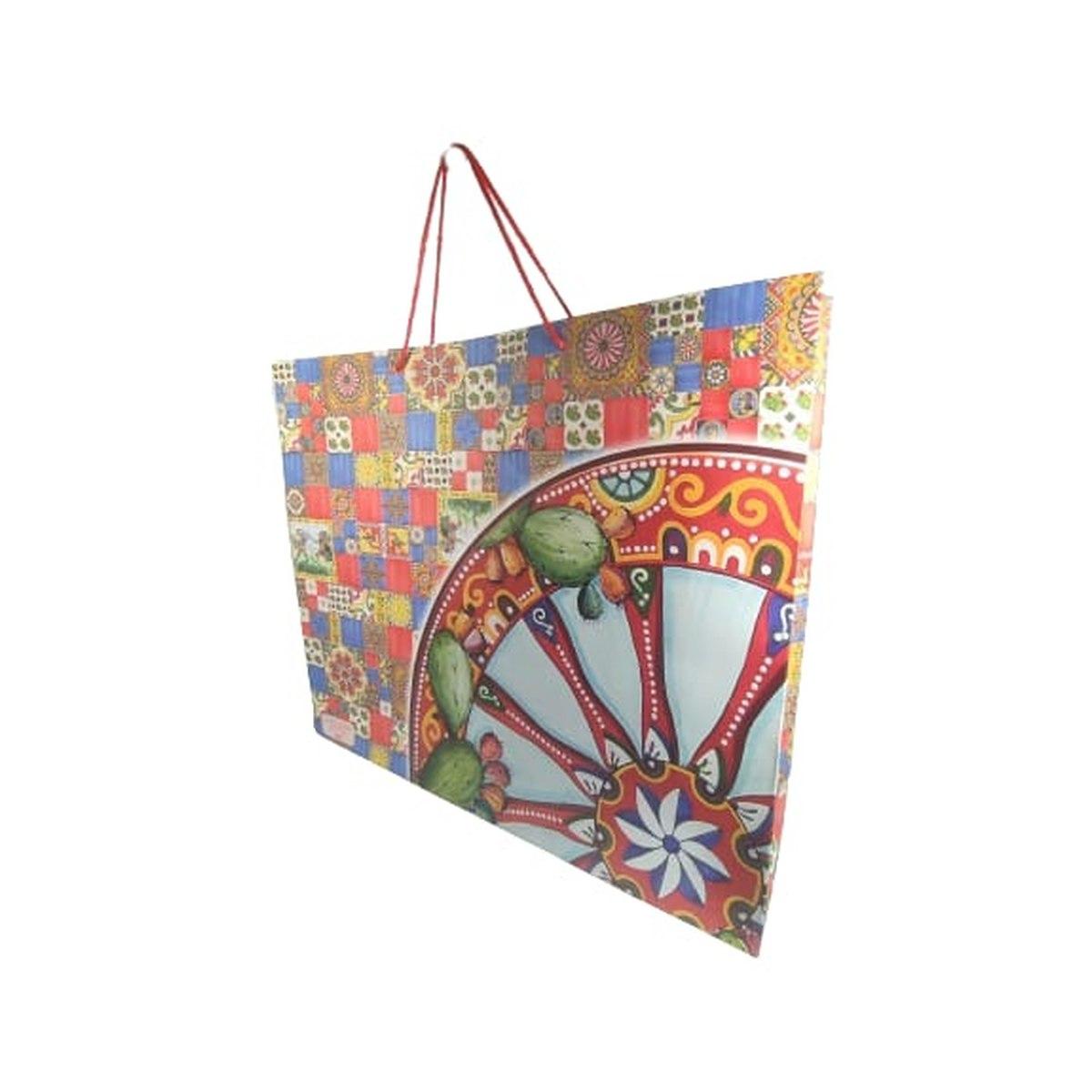 Shoppers carta  h49 X l58 X p15 sicily bags diversi decori