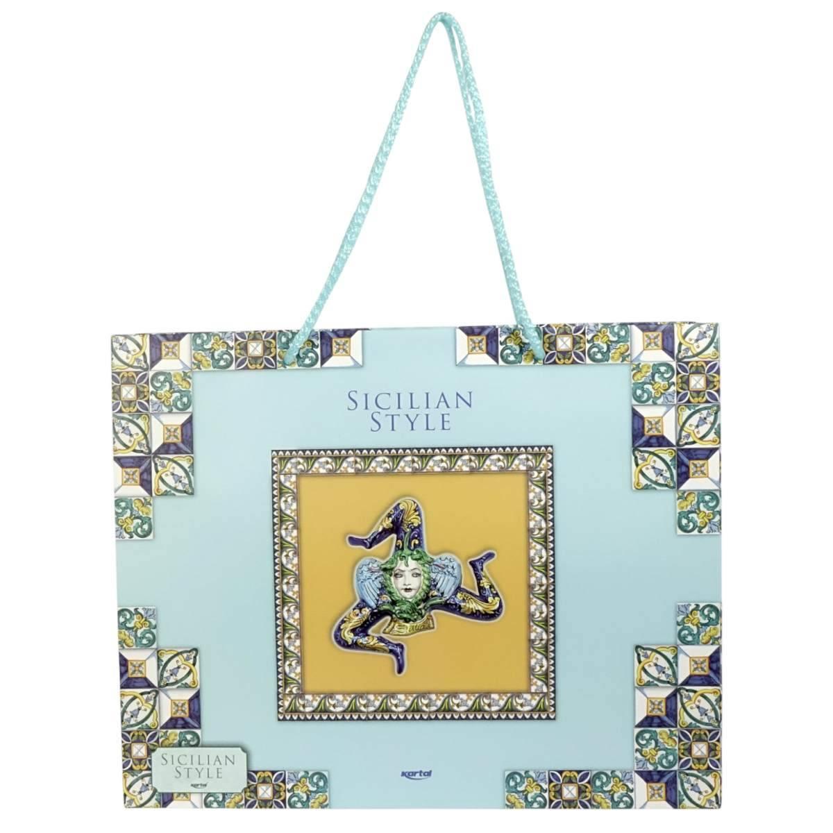 Shoppers carta  h49 X l58 X p15 sicily bags diversi decori