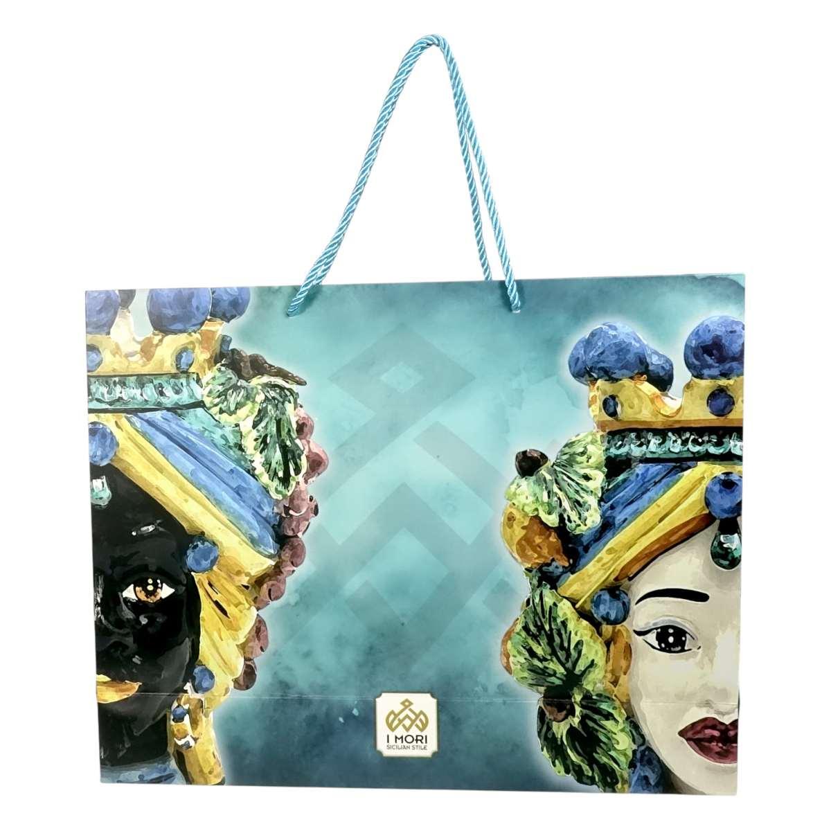 Shoppers carta sicily bagscon manici vari decori h. 28 x l.35 x p.10  Kartal