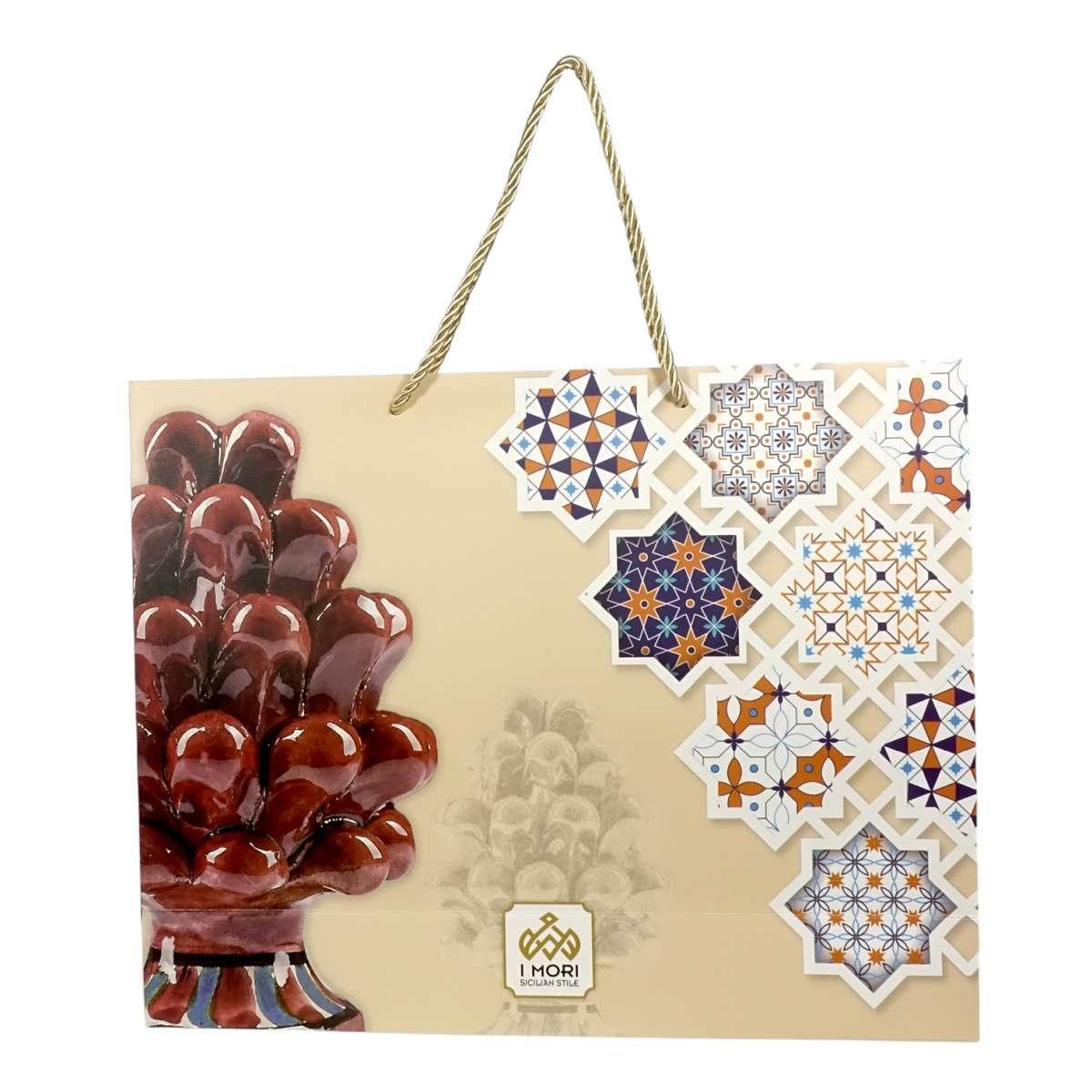 Shoppers carta  h38 X l43 X p15 sicily bags diversi decori