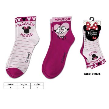 Calzini corti 2 paia minnie