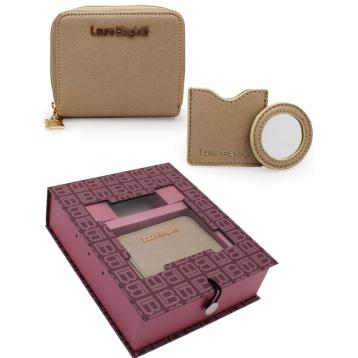 Confezione regalo donna portafogli e specchio laura biagiotti